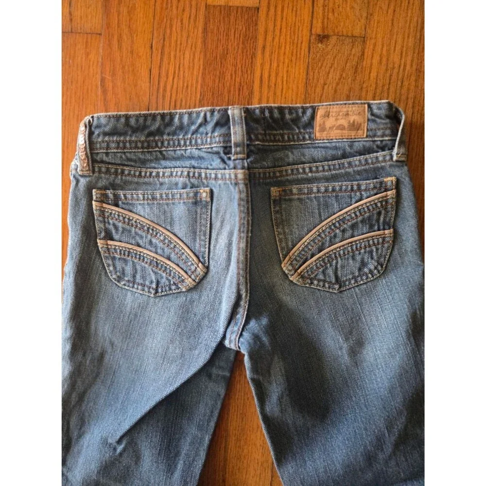 Abercrombie & Fitch Vintage Blue Denim Flare Bell Low rise Y2K Jeans 10 Slim